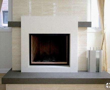 Tile Installed Over Drywall Around A Fireplace